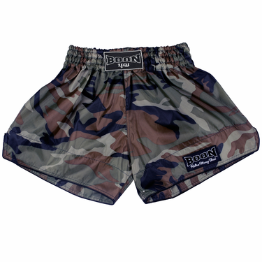 RSCG Retro Muay Thai Shorts CAMO GREEN - BOON Sport